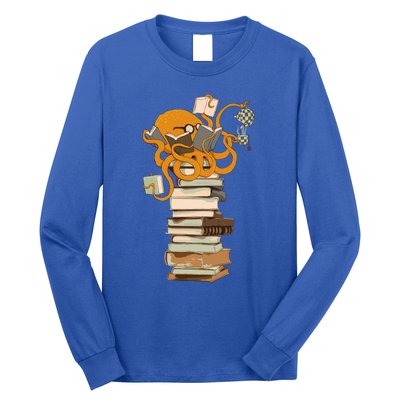 Reading Octopus Tea Coffee And Books Gift Long Sleeve Shirt