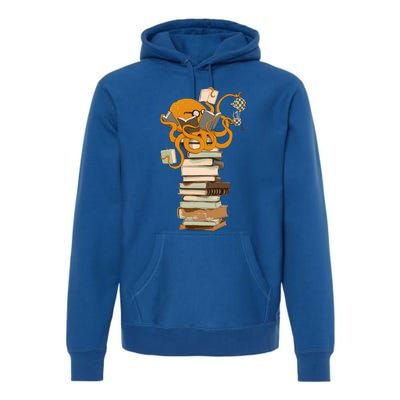 Reading Octopus Tea Coffee And Books Gift Premium Hoodie