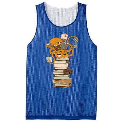 Reading Octopus Tea Coffee And Books Gift Mesh Reversible Basketball Jersey Tank