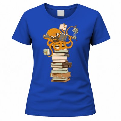 Reading Octopus Tea Coffee And Books Gift Women's T-Shirt