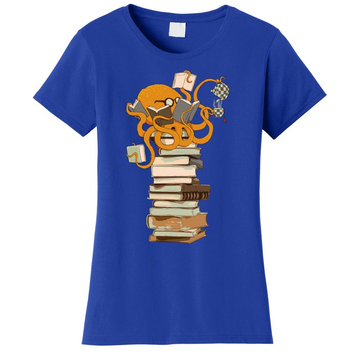 Reading Octopus Tea Coffee And Books Gift Women's T-Shirt