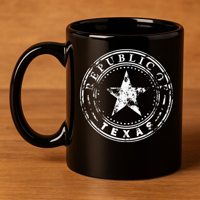 Republic Of Texas 11oz C Handle Ceramic Mug