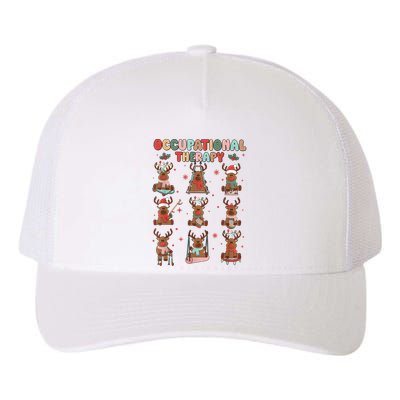 Retro Occupational Therapy Christmas Reindeers Ot Ota Yupoong Adult 5-Panel Trucker Hat