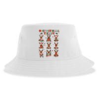 Retro Occupational Therapy Christmas Reindeers Ot Ota Sustainable Bucket Hat