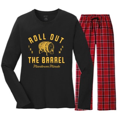 Roll Out The Barrel Manitowoc Minute Women's Long Sleeve Flannel Pajama Set 