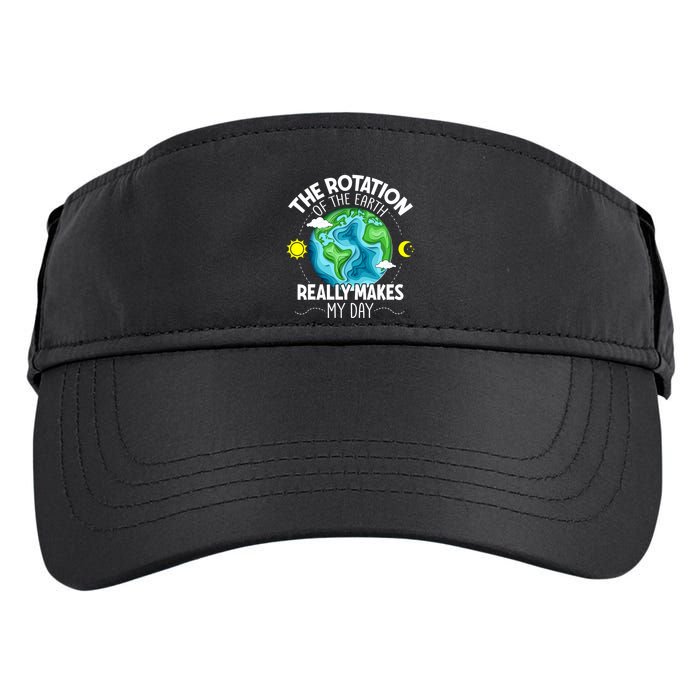 Rotation Of The Earth Makes My Day Funny Science Adult Drive Performance Visor