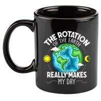 Rotation Of The Earth Makes My Day Funny Science 11oz C Handle Ceramic Mug