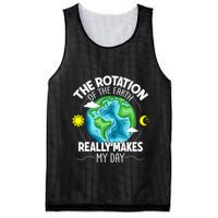 Rotation Of The Earth Makes My Day Funny Science Mesh Reversible Basketball Jersey Tank