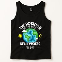 Rotation Of The Earth Makes My Day Funny Science Tank Top
