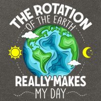 Rotation Of The Earth Makes My Day Funny Science Cotton Canvas Backpack