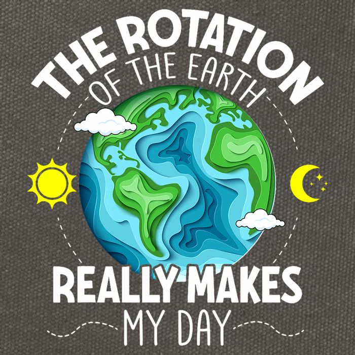 Rotation Of The Earth Makes My Day Funny Science Cotton Canvas Backpack