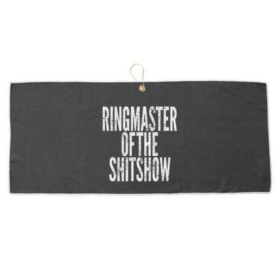 Ringmaster Of The Shitshow Large Microfiber Waffle Golf Towel