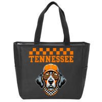 Retro Orange Tennessee Personalized Name Style Classic Zip Tote Bag