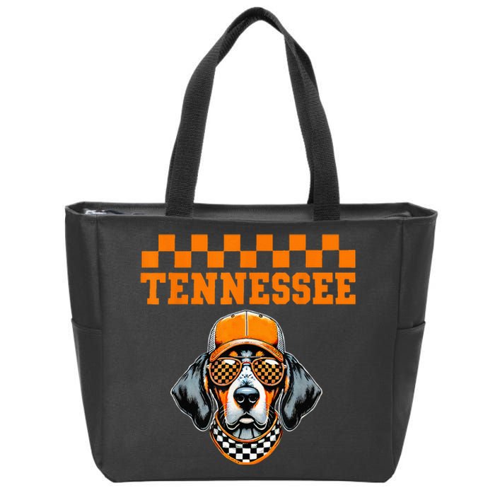 Retro Orange Tennessee Personalized Name Style Classic Zip Tote Bag