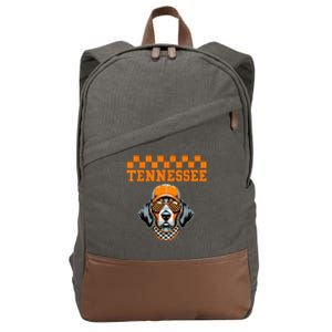 Retro Orange Tennessee Personalized Name Style Classic Cotton Canvas Backpack