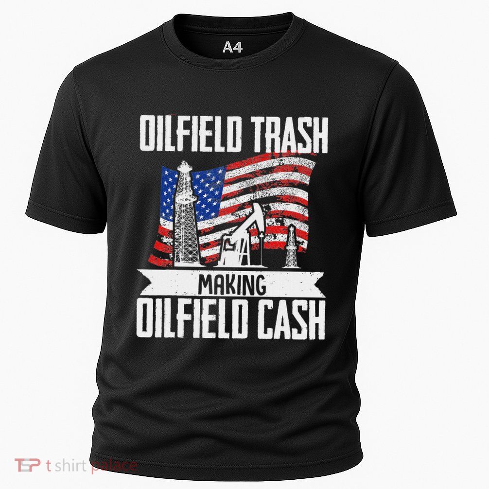 Roughneck Oilfield Trash Making Oilfield Cash Cooling Performance Crew T-Shirt