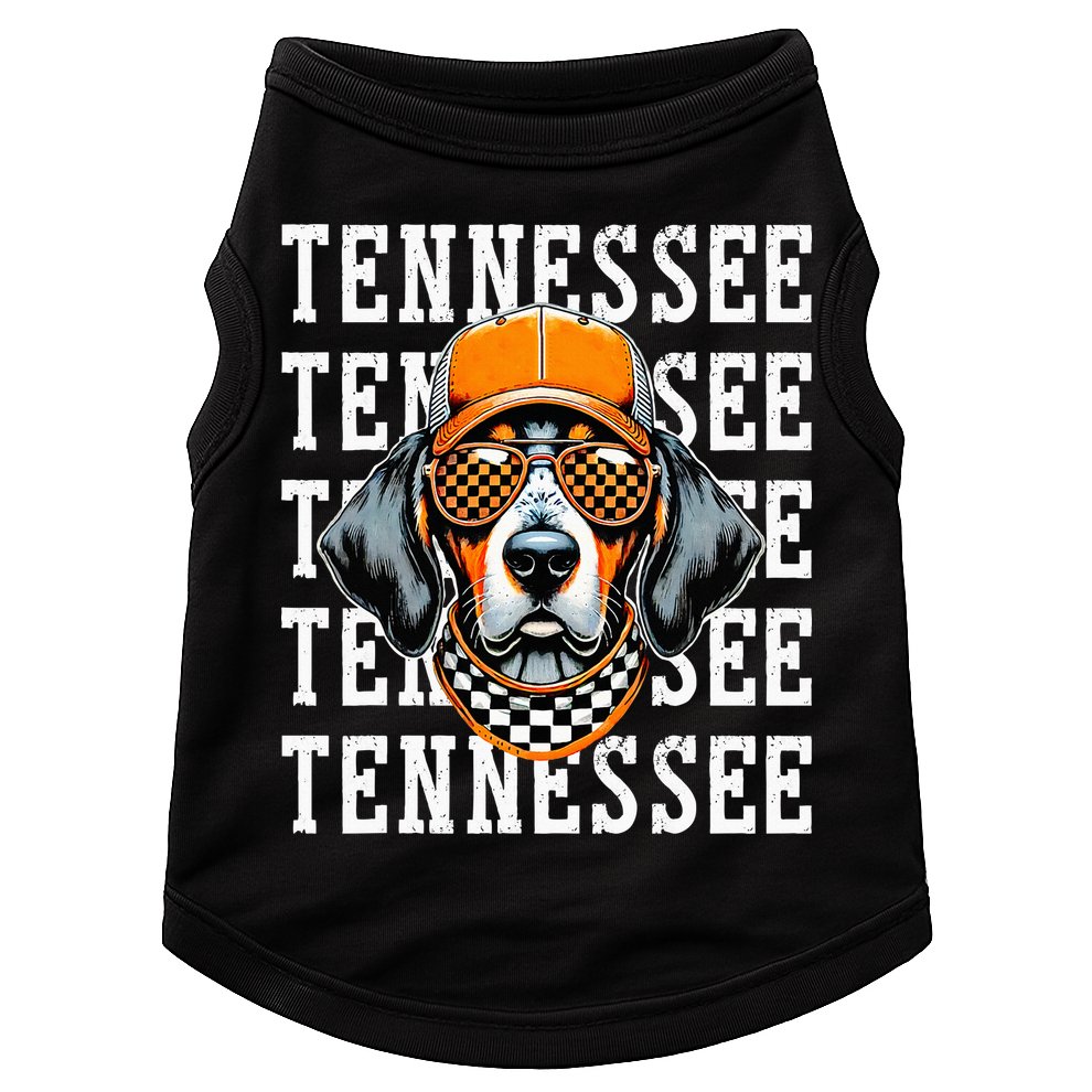Retro Orange Tennessee Personalized Name Vintage Classic Doggie Tank