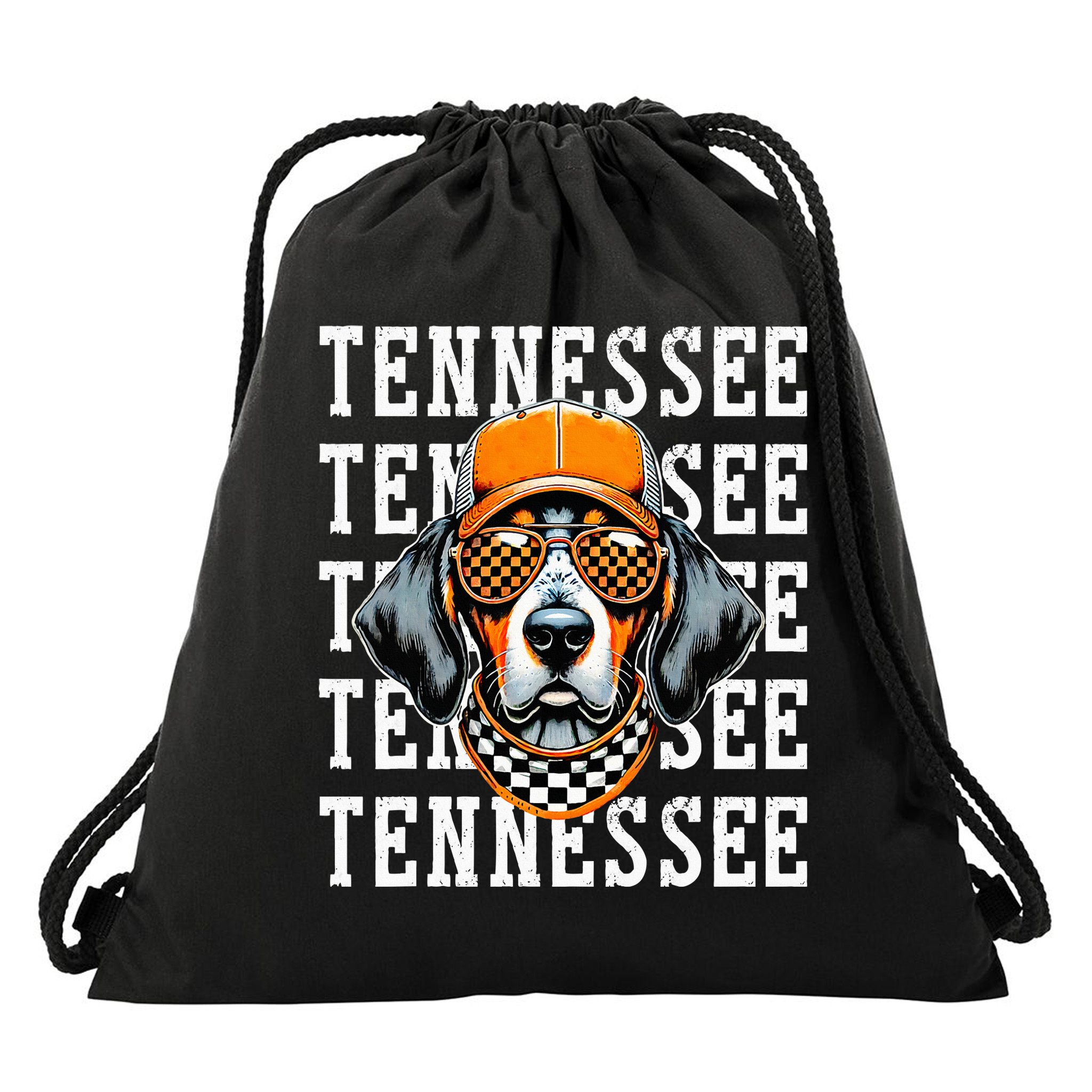 Retro Orange Tennessee Personalized Name Vintage Classic Drawstring Bag