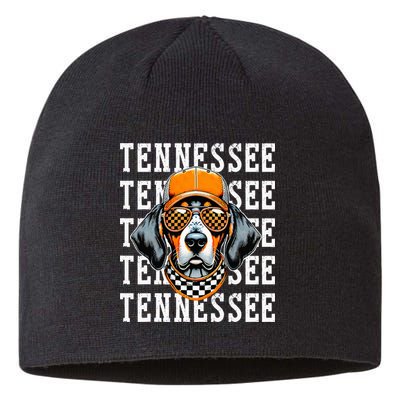 Retro Orange Tennessee Personalized Name Vintage Classic Sustainable Beanie