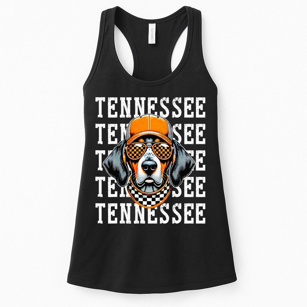 Retro Orange Tennessee Personalized Name Vintage Classic Womens Tank Top