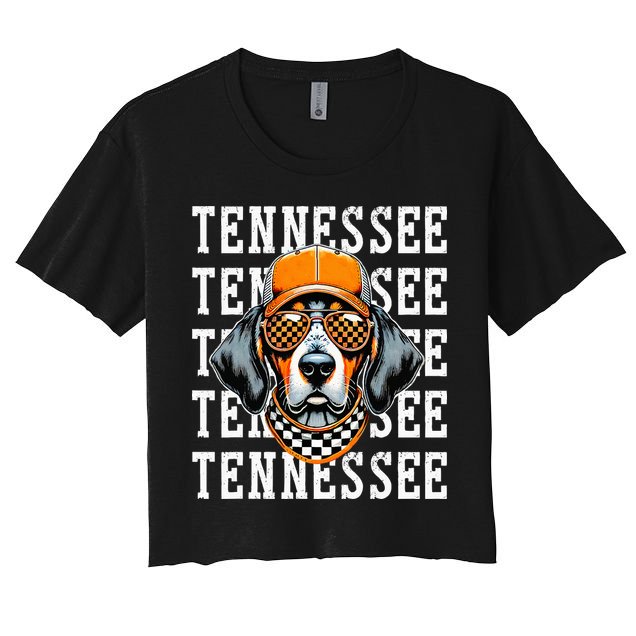 Retro Orange Tennessee Personalized Name Vintage Classic Women's Crop Top Tee