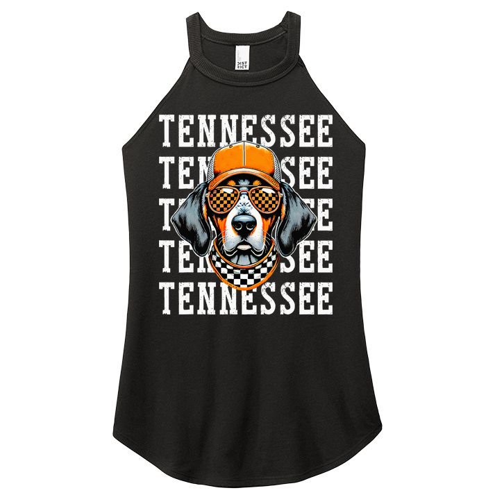 Retro Orange Tennessee Personalized Name Vintage Classic Women's Perfect Tri Rocker Tank