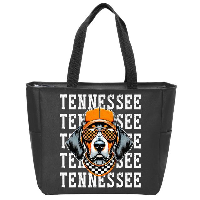 Retro Orange Tennessee Personalized Name Vintage Classic Zip Tote Bag