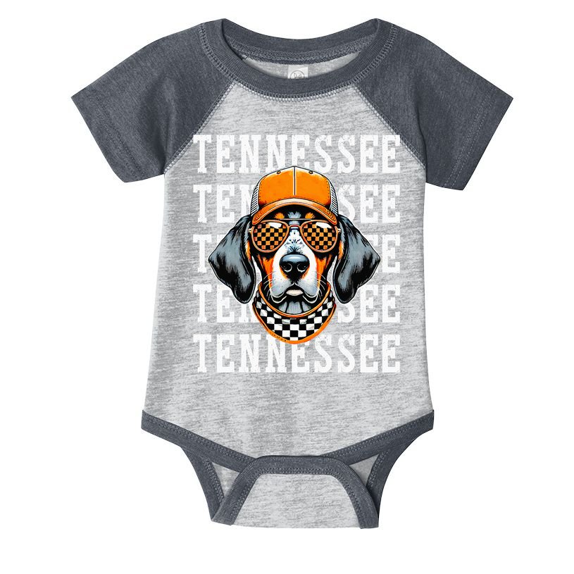 Retro Orange Tennessee Personalized Name Vintage Classic Infant Baby Jersey Bodysuit