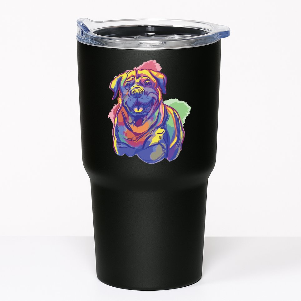 Rottweiler Colorful Dog Tumbler