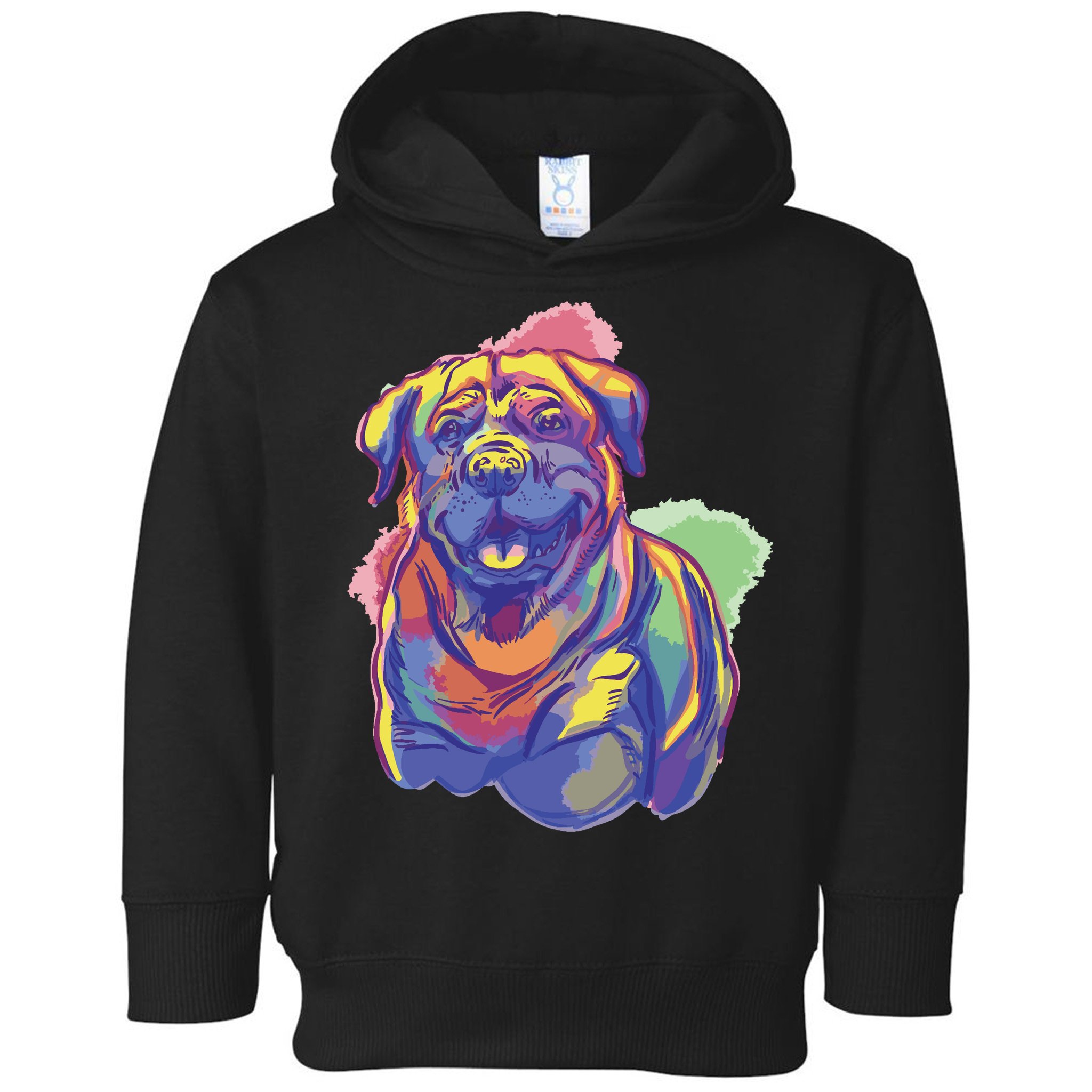 Rottweiler Colorful Dog Toddler Hoodie