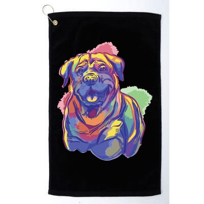 Rottweiler Colorful Dog Golf Towel