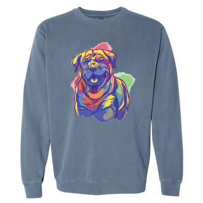 Rottweiler Colorful Dog Garment-Dyed Sweatshirt