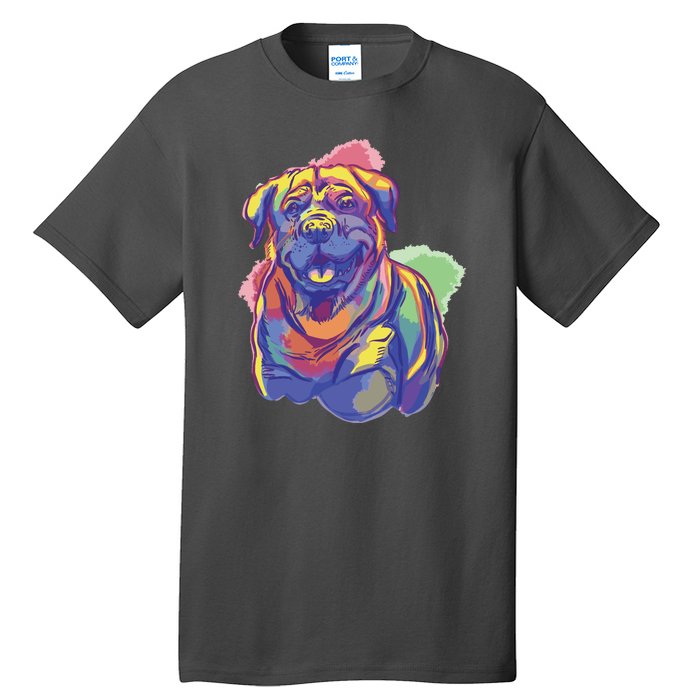 Rottweiler Colorful Dog Tall T-Shirt