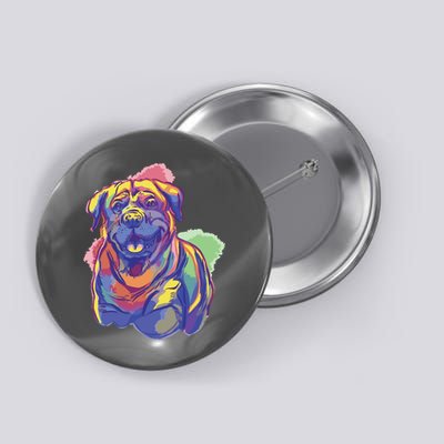 Rottweiler Colorful Dog Button