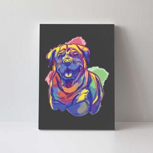 Rottweiler Colorful Dog Canvas