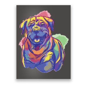 Rottweiler Colorful Dog Poster