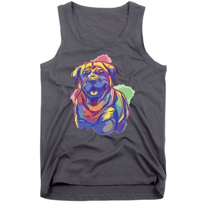 Rottweiler Colorful Dog Tank Top