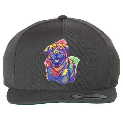 Rottweiler Colorful Dog Wool Snapback Cap