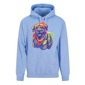 Rottweiler Colorful Dog Unisex Surf Hoodie