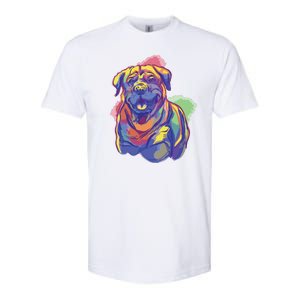 Rottweiler Colorful Dog Softstyle® CVC T-Shirt