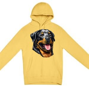 Rottweiler Face Premium Pullover Hoodie