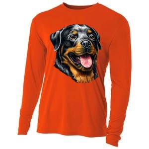 Rottweiler Face Cooling Performance Long Sleeve Crew