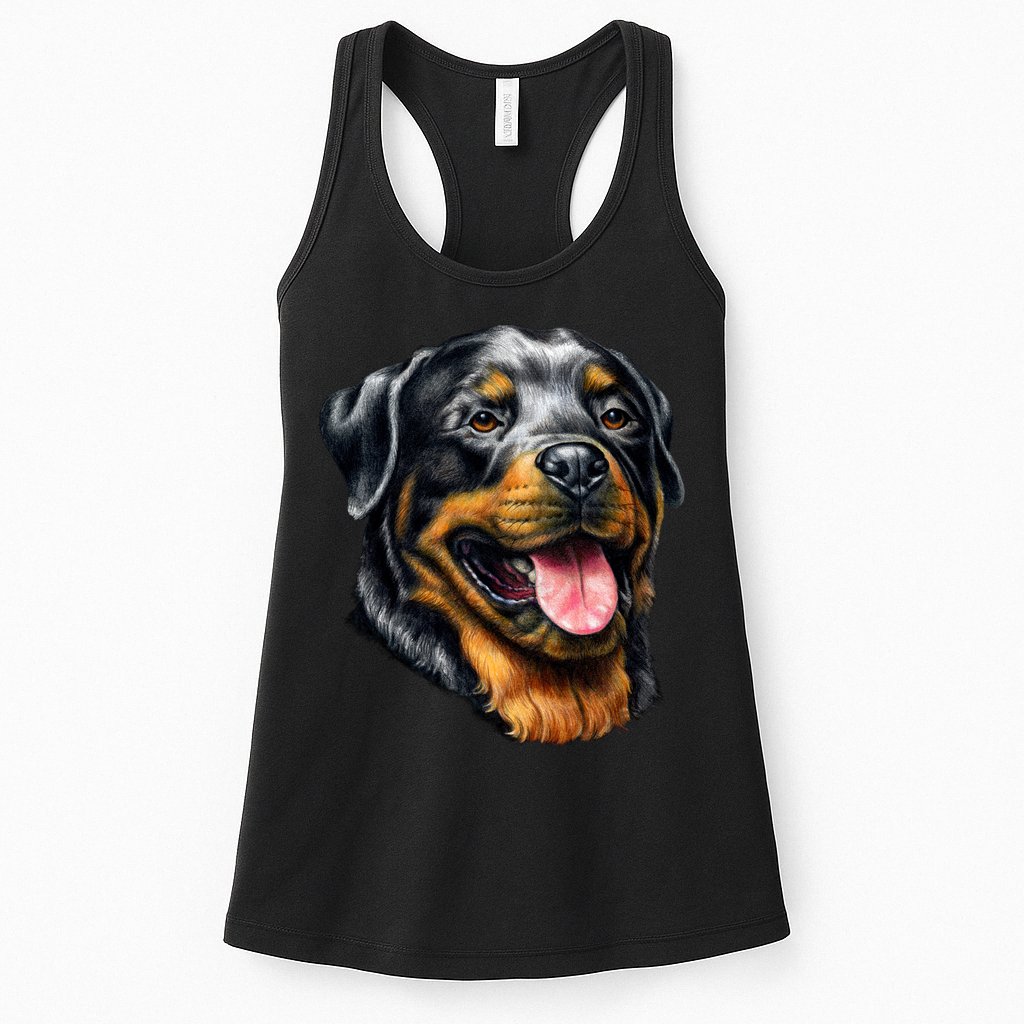 Rottweiler Face Womens Tank Top