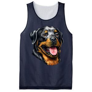 Rottweiler Face Mesh Reversible Basketball Jersey Tank