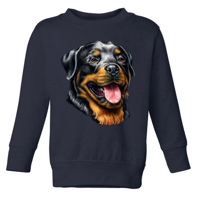 Rottweiler Face Toddler Sweatshirt