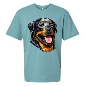 Rottweiler Face Sueded Cloud Jersey T-Shirt