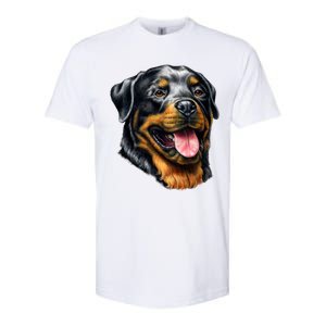 Rottweiler Face Softstyle CVC T-Shirt