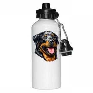 Rottweiler Face Aluminum Water Bottle