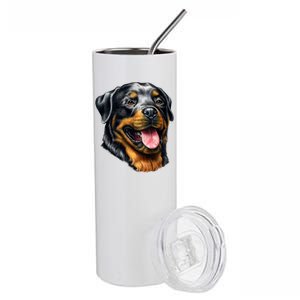 Rottweiler Face Stainless Steel Tumbler