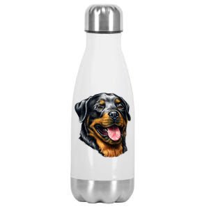 Rottweiler Face Stainless Steel Insulated Water Bottle